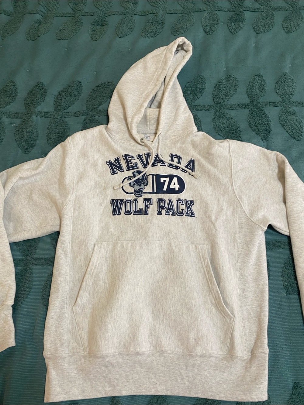 UNR Nevada Wolf Pack 74 Hooded Sweatshirt - Light Gray